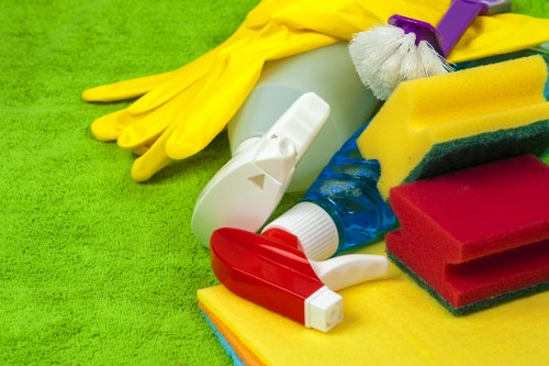 Detailed post-construction cleaning of surfaces in a Brent home