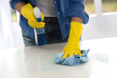 Professional carpet cleaning equipment in use on a carpeted floor